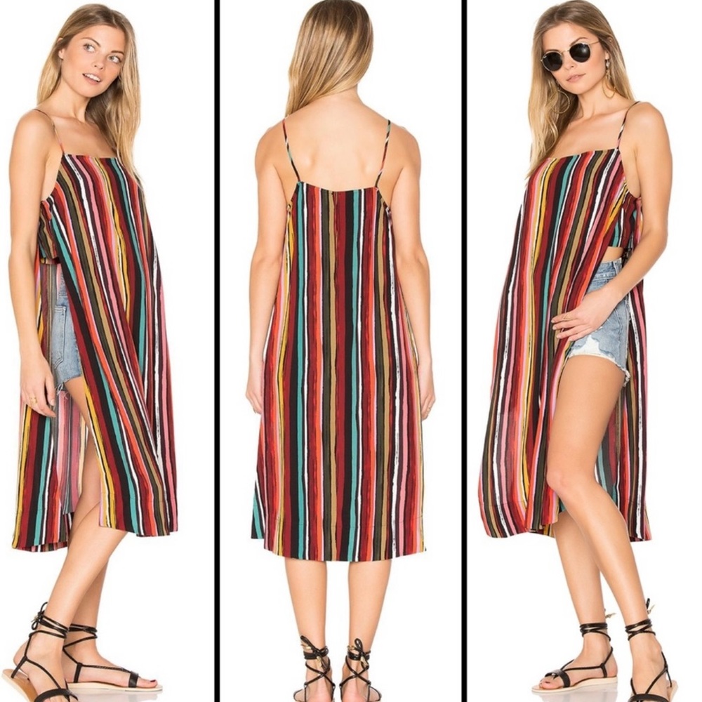 FREE PEOPLE Women's Multi-Striped SPLIT tunic ❤️❤️